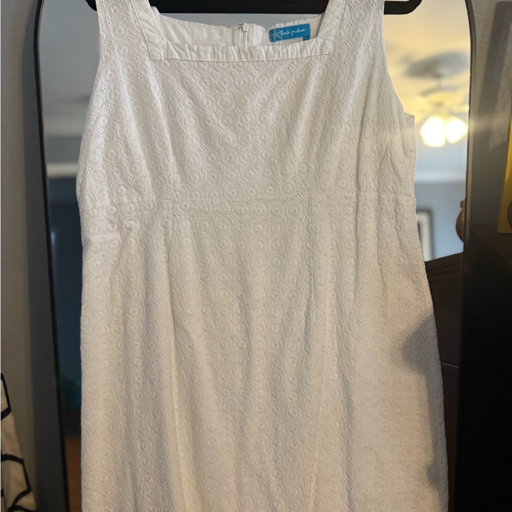 Fresh Produce White Eyelet Sleeveless Summer Dress - Picture 2 of 4